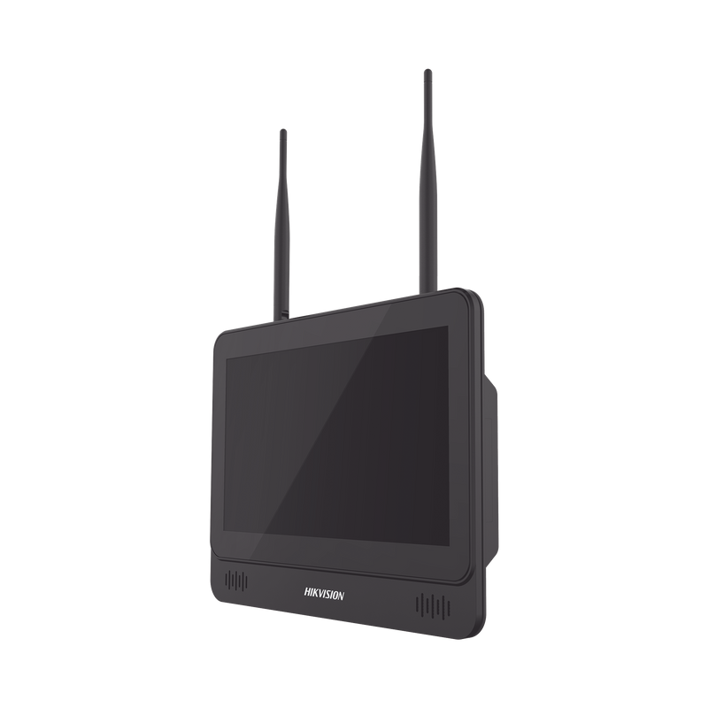 DS-7604NI-L1/W NVR 4 Megapixel / Pantalla LCD 11.6 / 4 canales IP / 1 Bahía de Disco Duro / 2 Antenas Wi-Fi / Salida de Vídeo Full HD