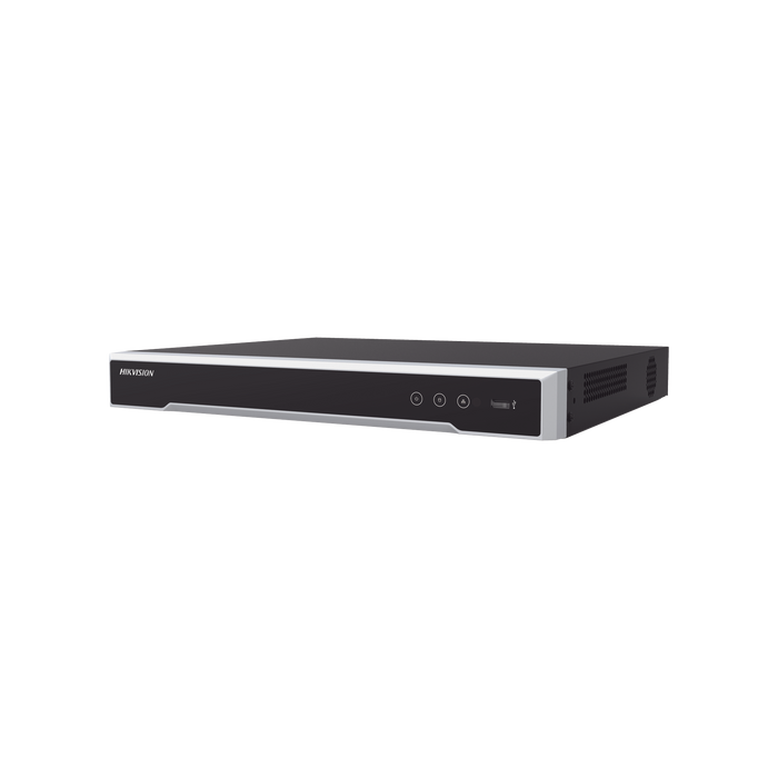 NVR 8 Megapixel (4K) (Compatible con Cámaras ACUSENSE) / 16 canales IP / 16 Puertos PoE+ / 2 Bahías de Disco Duro / Salida de Vídeo en 4K / 300 Metros PoE Modo Extendido