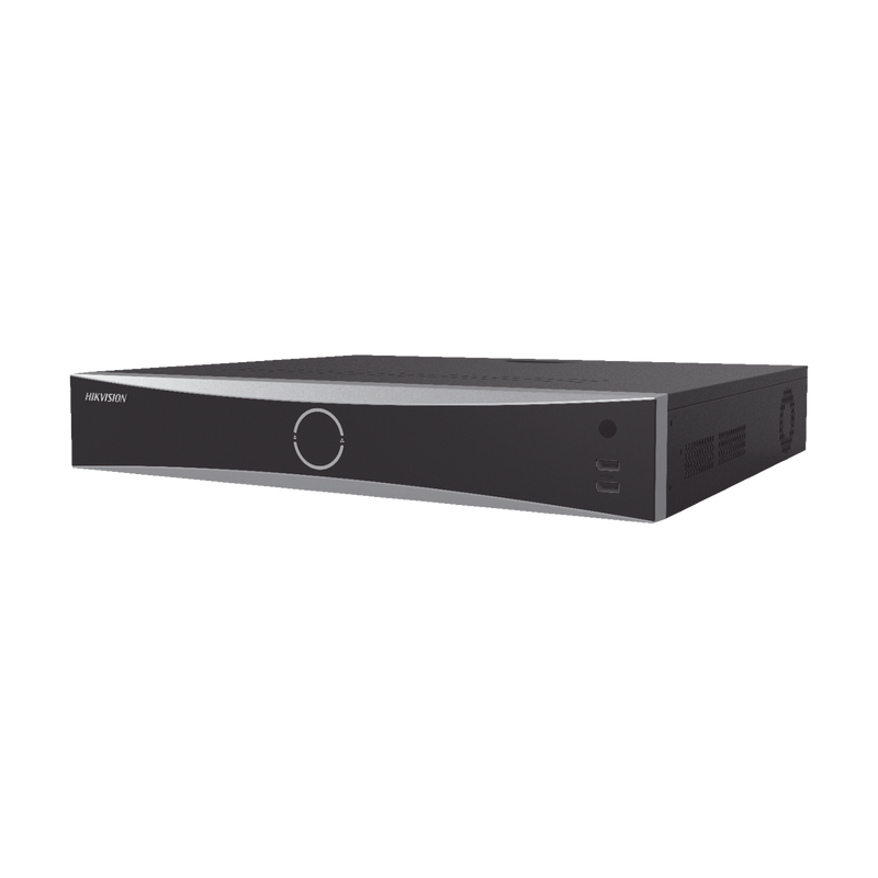 DS-7716NXI-K4 NVR 12 Megapixel (4K) / 16 canales IP / AcuSense (Evita Falsas Alarmas) / Reconocimiento Facial /  4 Bahías de Disco Duro /  HDMI en 4K / Alarmas I/O