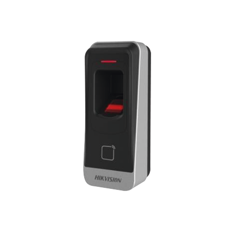 DS-K1201A-MF Lector esclavo MIFARE IP65 / Huella Digital / Lector de Tarjetas de Proximidad MiFare / RS-485 / Interior y Exterior / Requiere Panel de Control de Acceso DS-K2604,02,01