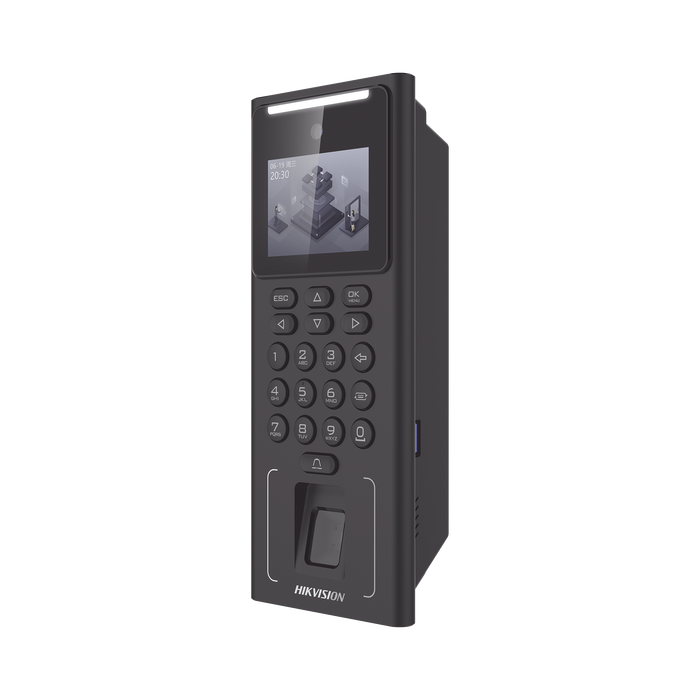 Terminal Facial Min Moe WIFI con Batería de Respaldo / Administrable por Smartphone o Nube / Acceso y Asistencia /500 Rostros y Lector de Tarjetas MIFARE / 3,000 Huellas / 3,000 Tarjetas / HIK-IA