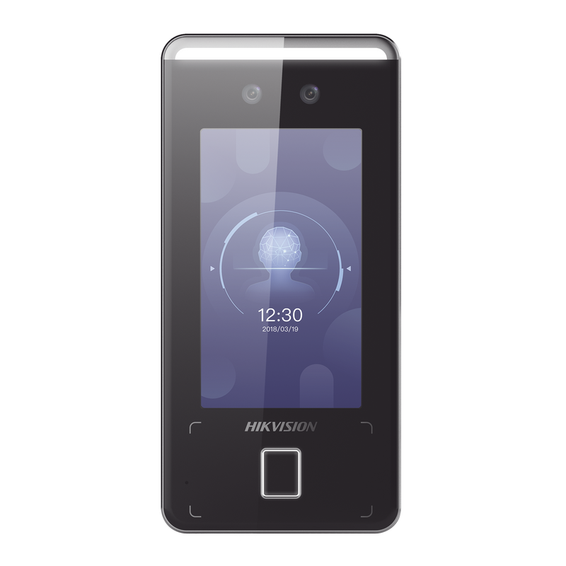Terminal Min Moe WiFi de Reconocimiento Facial ULTRA RÁPIDO (Exterior IP65) / Hasta 1.5 mts en lectura / Soporta P2P Hik-Connect / 3,000 Usuarios /QR y Videoportero (ambientes de bajo ruido) / HIK-IA