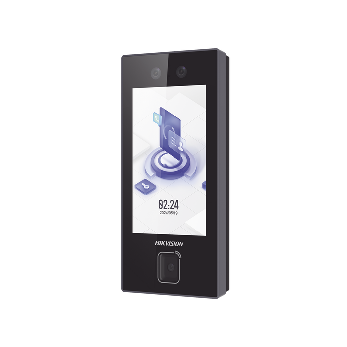 Terminal Facial Min Moe con LECTOR DE QRs FISICO Ultra Rápido y Tarjetas MIFARE / 3000 Rostros / Pantalla 4.5 / Administrable en la Nube con HikConnect Teams / Exterior IP65 / PoE / WiFi / HIK-IA