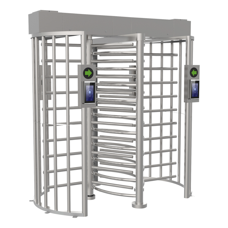DS-K3H4420-120/PG-DM60 Torniquete DOBLE (2 Carriles) de Cuerpo Completo Bidireccional / Exterior / Acero Inoxidable SUS304 / 30 Personas por Minuto / Compatible con Reconocimiento Facial (Terminal no Incluida)