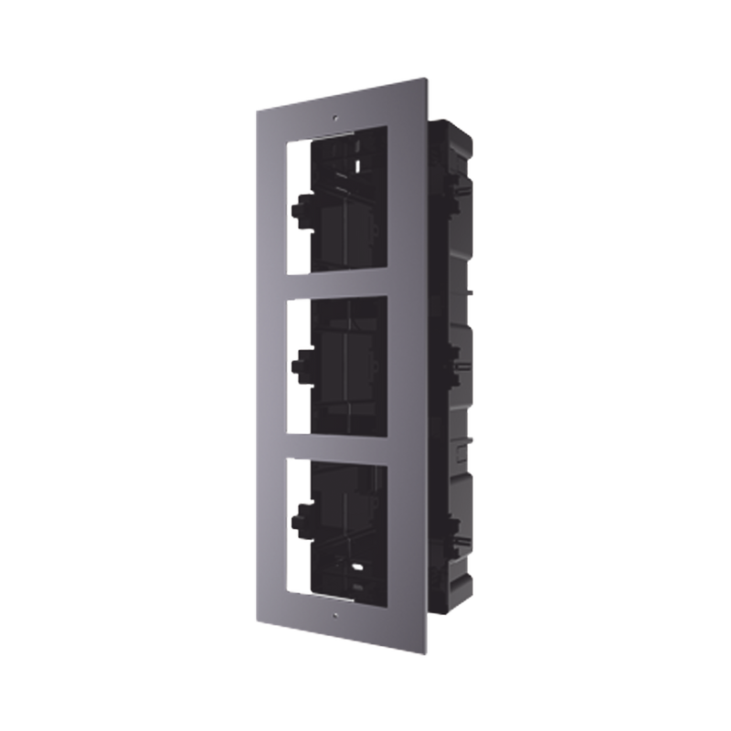 DS-KD-ACF3 Base de 3 Espacios para EMPOTRAR Módulos de Videoporteros Hikvision