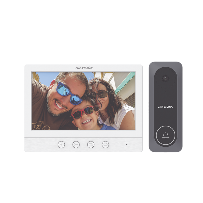 Kit de Videoportero TurboHD con Pantalla LCD a Color de 7 / Frente de Calle para Exterior de Policarbonato / 720p (1 Megapíxel )130° de Visión (Gran Angular)