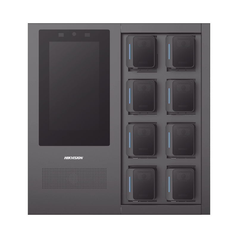 DS-MDS003 Estación de Carga y Respaldo de Información para Bodycam HIKVISION / Acceso por Reconocimiento Facial / Incluye 1 HDD de 2 TB