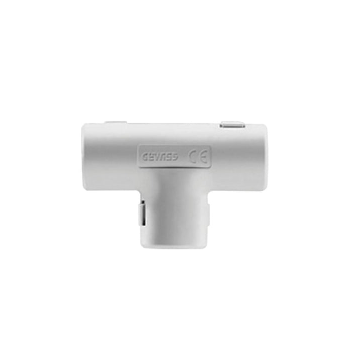 Unión en T para tubería rígida, recomendado para cable eléctrico, PVC Auto-extinguible, de 20 mm