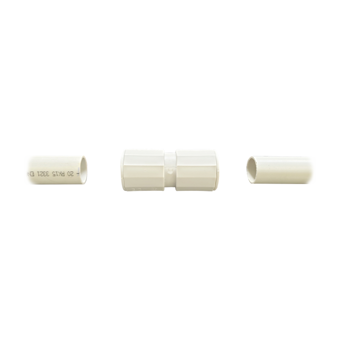 Manguito / Cople Morbidx IP67 libre de halógenos para unir tubería rígida de 16 mm (5/8) permite una instalación hermética no necesita pegamento