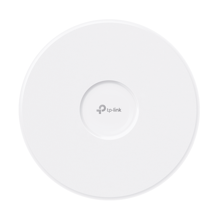 Punto de Acceso Omada / Wi-Fi 7 BE22000 MU-MIMO 4x4 / 2 Puertos 10 Gbps / Mesh Omada / Operaciones Multiencale (MLO) / Configuración por Controlador o Stand-Alone / Para Montaje en Techo/pared / Alimentación PoE++