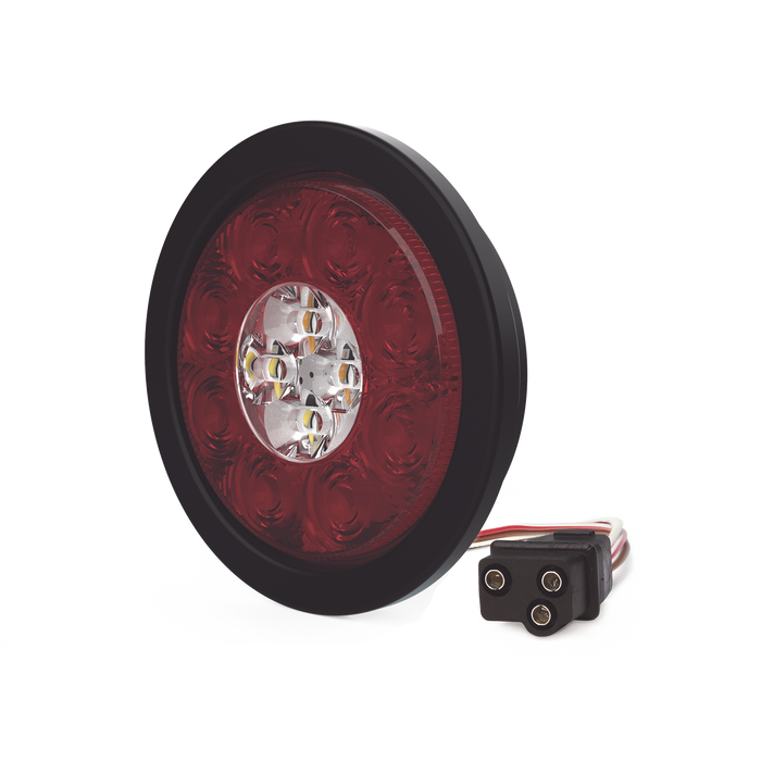 Plafón Circular de 5.4 Para Camiones de Transporte, 16 LED Ultra Brillantes, Color Rojo/Claro/Ambar
