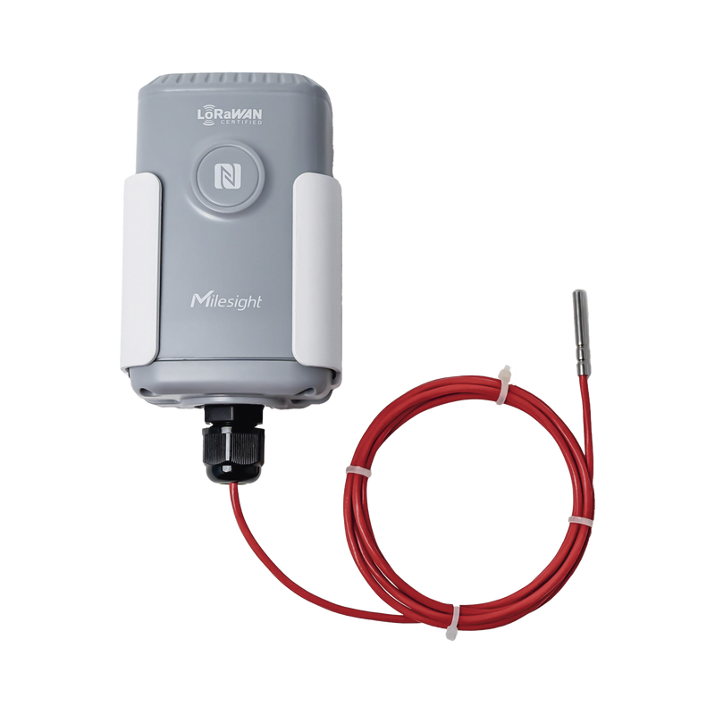 EM500-PT100-200C Sensor Industrial de Temperatura con Sonda PT100 y LoRaWAN (Hasta 200°C)