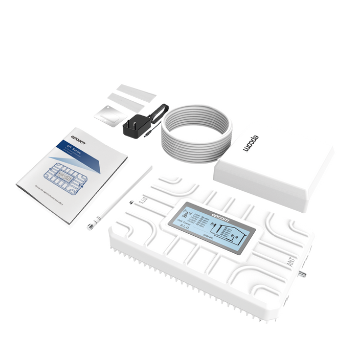 Kit Amplificador de Señal Celular 5G / Mejora las llamadas convencionales y VoLTE / Soporta los datos de las tecnologías 2G, 3G, 4G y 5G de TELCEL, AT&T, MOVISTAR y OMV de Altán / Cubre hasta 200 m2.