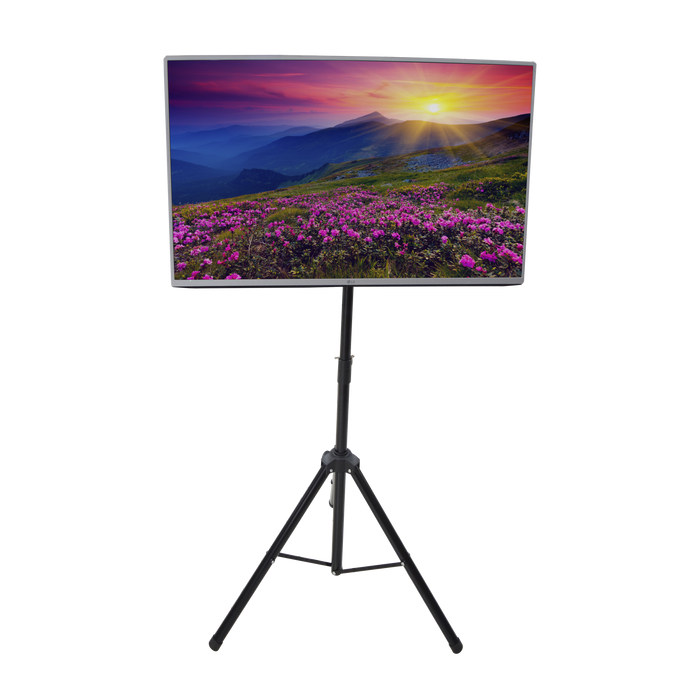 Trípode Portátil con Soporte de piso para Monitores de 32 a 65 / Vesa 600 x 400 / Acero / Montaje de 65 cm a 1 mt