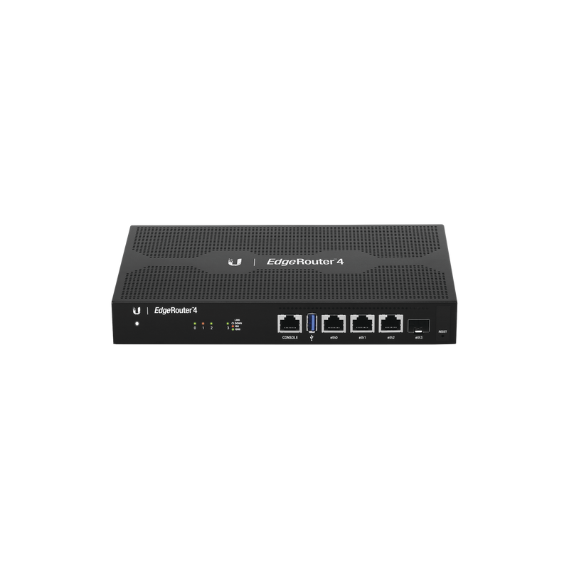 EdgeRouter 4, con 3 puertos 10/100/1000 Mbps + 1 puerto SFP, con funciones avanzadas de ruteo