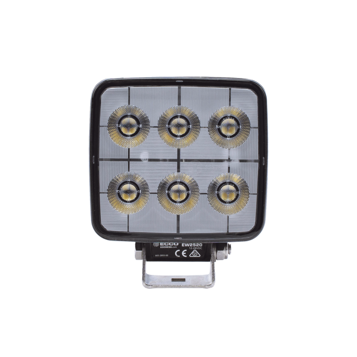 Luz de trabajo de 6 LED, 12-24 Vcc, 2800 lumenes
