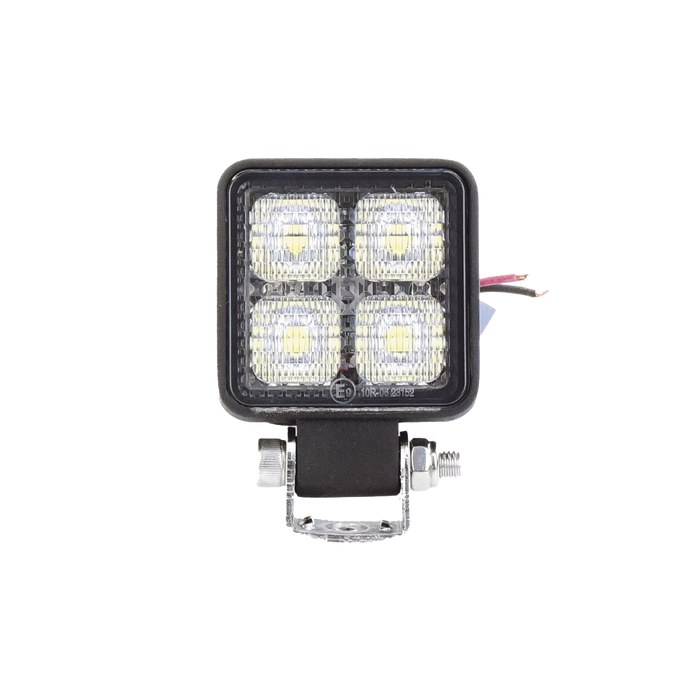 Luz de trabajo de 4 LED de 10 Watt, 12-24 Vcd, 800 lúmenes