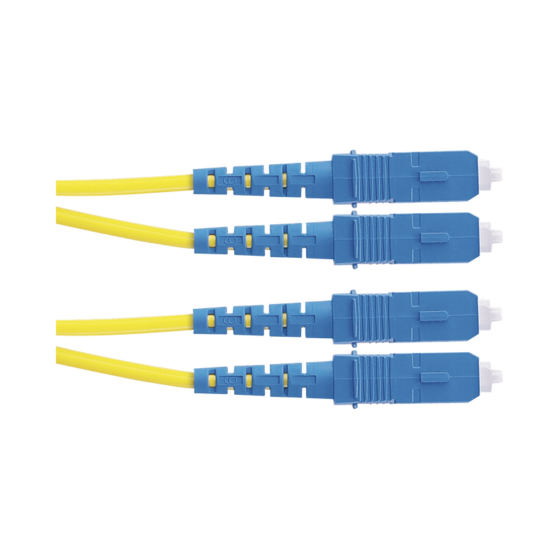 F923RSNSNSNM002 Jumper de Fibra Optica Monomodo 9/125 OS2, SC-SC Duplex, OFNR (Riser), Color Amarillo, 2 Metros