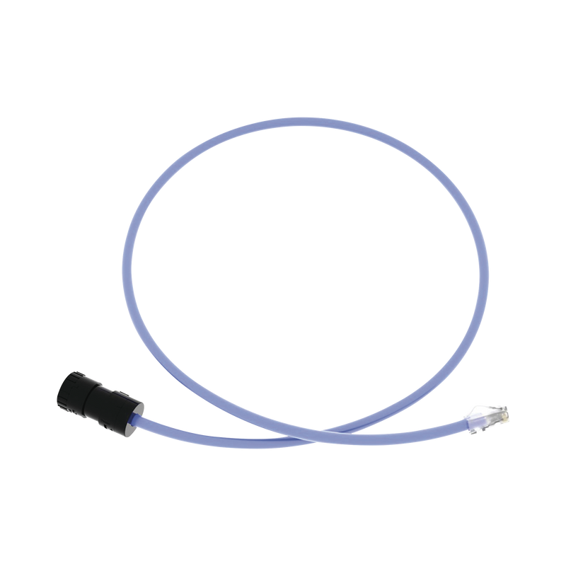 FC-ICCP1MBU Cable de Conexión en Campo Jack a Plug RJ45, Categoría 6A, CMP (Plenum), 1 Metro, Color Azul