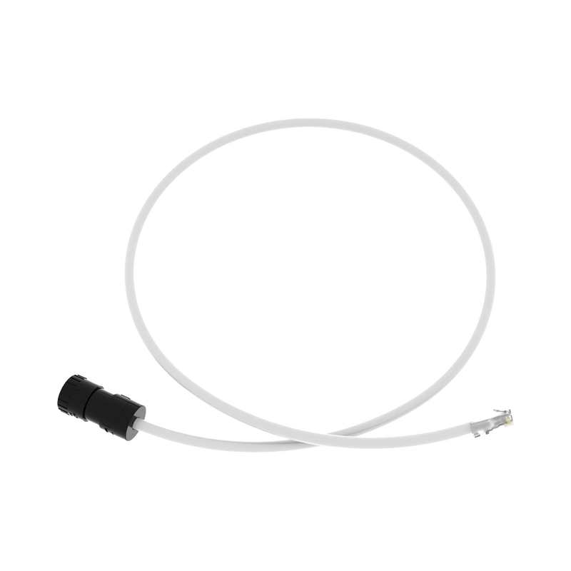 FC-ICCP1MWH Cable de Conexión en Campo Jack a Plug RJ45, Categoría 6A, CMP (Plenum), 1 Metro, Color Blanco