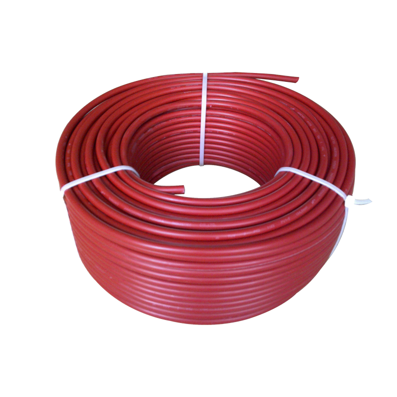 FJ69/100 Bobina de 100 metros / Cable fotovoltaico / Rojo / Recubrimiento XLPE / 4mm² / 12 AWG / Hasta 1,800 Vcc