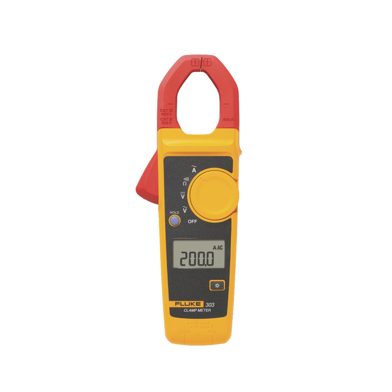 FLUKE-303/EMESP Amperimetro de Gancho, Para Medida de Corriente en CA de 600 A y Tensión en CA y CC de 600V