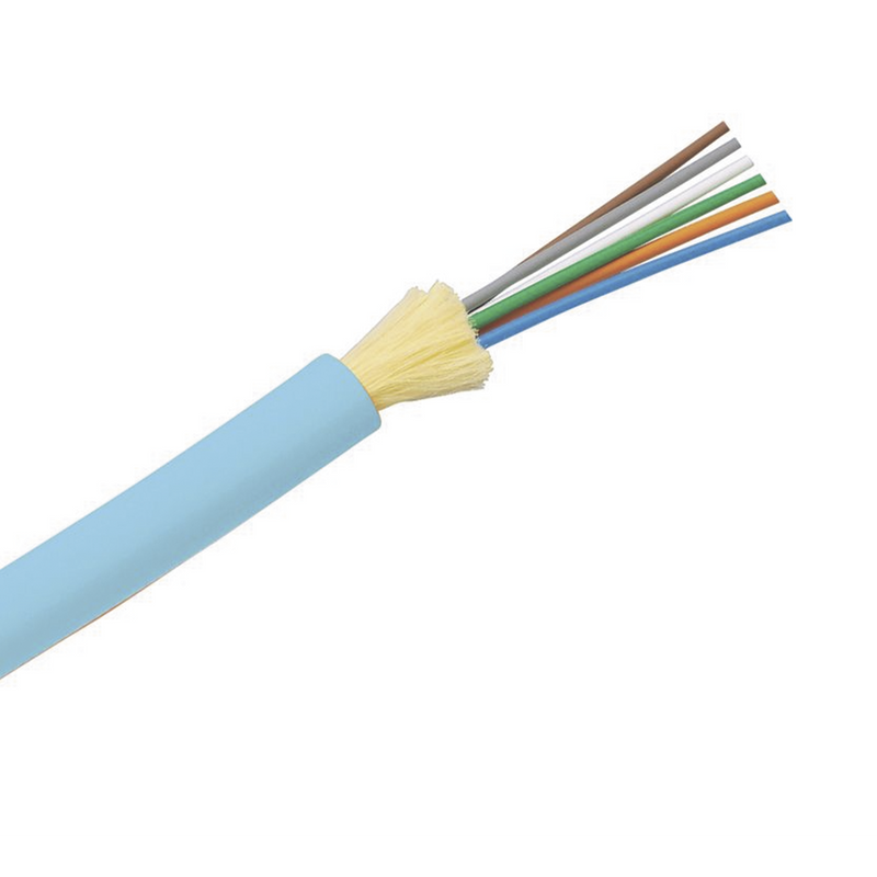FODPZ06Y Cable de Fibra Óptica de 6 hilos, Multimodo OM4 50/125 Optimizada, Interior, Tight Buffer 900um, No Conductiva (Dieléctrica), OFNP (Plenum), Precio Por Metro
