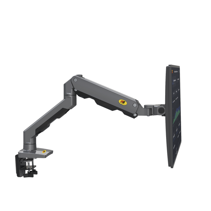 Montaje de Escritorio Articulado para Monitores de 27-45 / Soporta hasta 15 kg / Vesa 75 x 75 / 100 x 100 / Acero / Giro: 360°