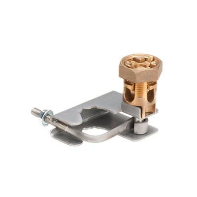 GPQC10-1/0 Abrazadera para Tierra Física en Base de Piso Falso, para Cables de 6 a 1/0 AWG. Para Pedestales Cuadrados de 7/8 y Circulares de 1 a 1 1/8