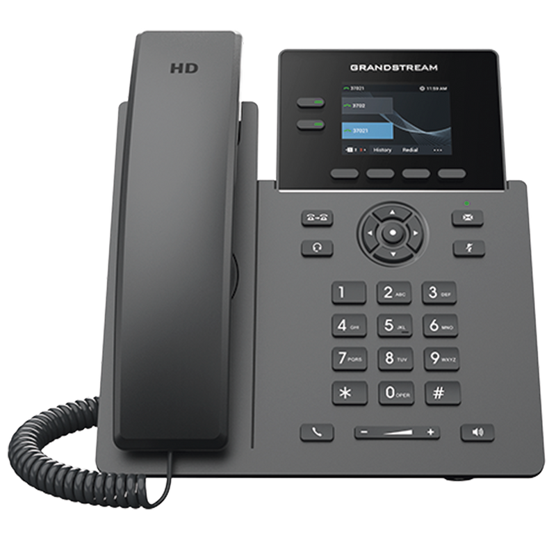 TELÉFONO IP POE GRADO OPERADOR DE 2 LÍNEAS / PANTALLA LCD TFT 2.4 PULGADAS COLOR / 8 BOTONES VIRTUALES MULTIUSO / SEGURIDAD CARRIER-GRADE / COMPATIBLE CON GDMS / AUDIO HD / CONFERENCIAS DE AUDIO 5 VÍAS