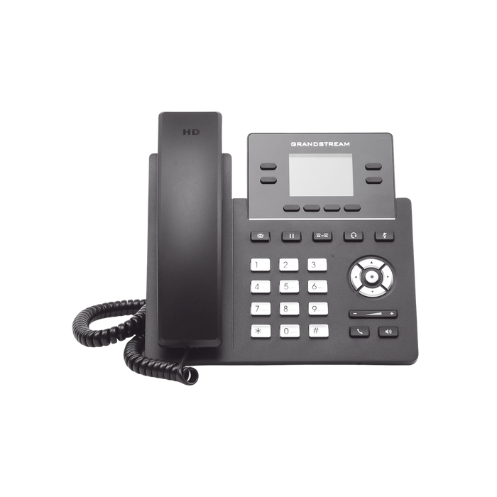 Teléfono IP Grado Operador, 4 líneas SIP con 2 cuentas, pantalla a color 2.4, PoE, codec Opus, IPV4/IPV6 con gestión en la nube GDMS