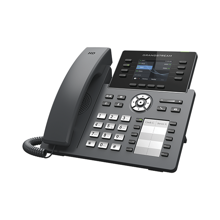 Teléfono IP Wi-Fi, Grado Operador, 8 líneas SIP con 4 cuentas, pantalla a color 2.8, puertos Gigabit, Bluetooth, PoE, codec Opus, IPV4/IPV6 con gestión en la nube GDMS