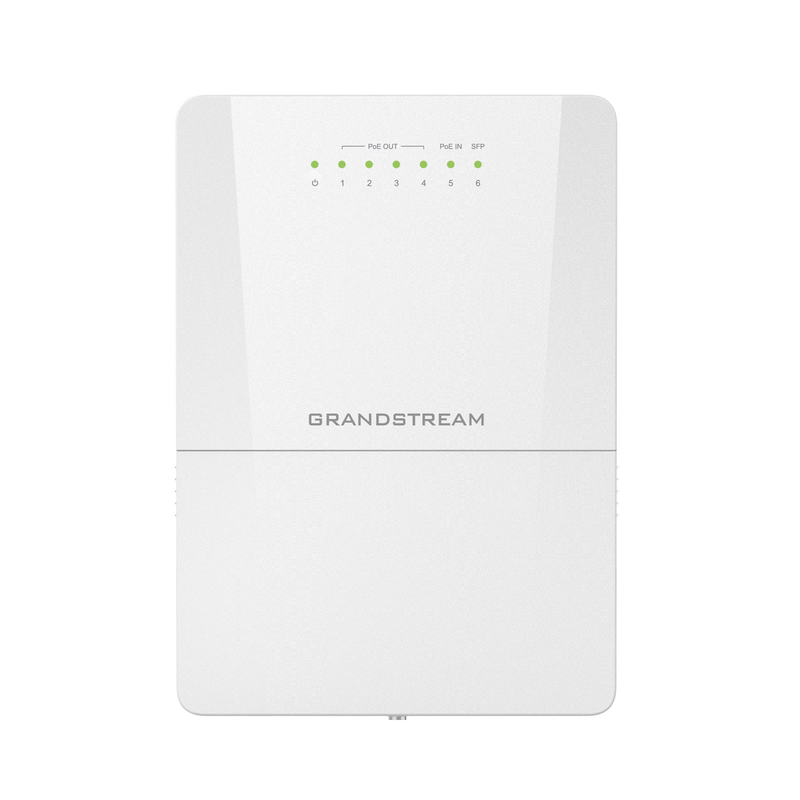 GWN7710R Switch PoE Lite administrable para exteriores de 6 puertos (5GE+1SFP) / Clasificación IP66 a prueba de polvo y agua