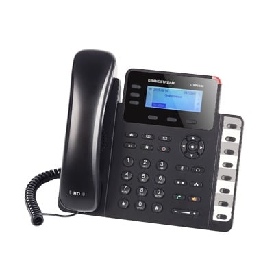 GXP-1630 Teléfono IP SMB de 3 líneas con 3 teclas de función, 8 teclas de extensión BLF y conferencia de 4 vías, PoE