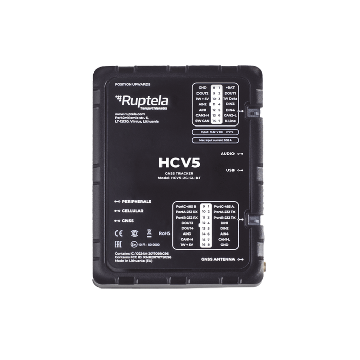 Localizador 4G LTE Obtenga información de la computadora del vehiculo lectura CAN, OBD y LCV / Sensores Bluetooth / Vehiculos ligeros / Vehiculos pesados / RS485 / RS232 / Análogico / RFID