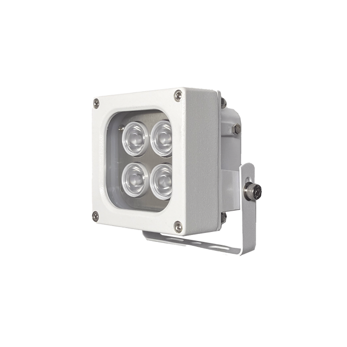Iluminador LED de Alta Potencia | Luz Blanca | 10 Metros de Iluminación | Cobertura 120° | IP66 | Bajo Consumo de Energía | Fotocélula Incorporada | Soporte en ?U? | Carcasa de Aluminio | Alta Transmitancia de Luz. | C