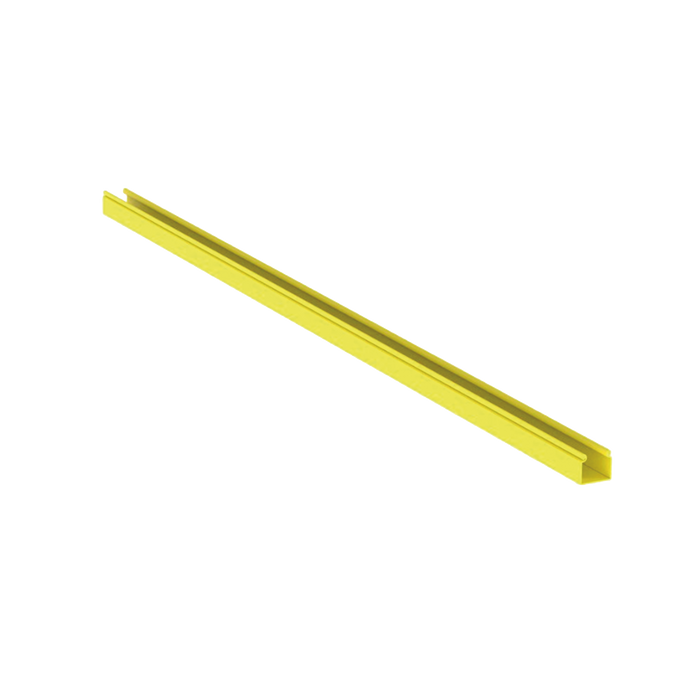 Canaleta FiberRunner? 2X2 sin Tapa, de PVC Rígido, Color Amarillo, 1.8 m de Largo