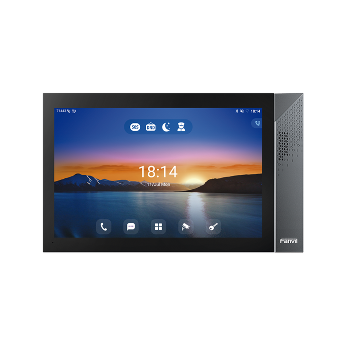 Monitor IP/SIP para interior con Android, Wi-Fi, Bluetooth, Pantalla táctil de 10.1, audio de 2 vías, PoE, 8 interfaces de entrada de alarma.
