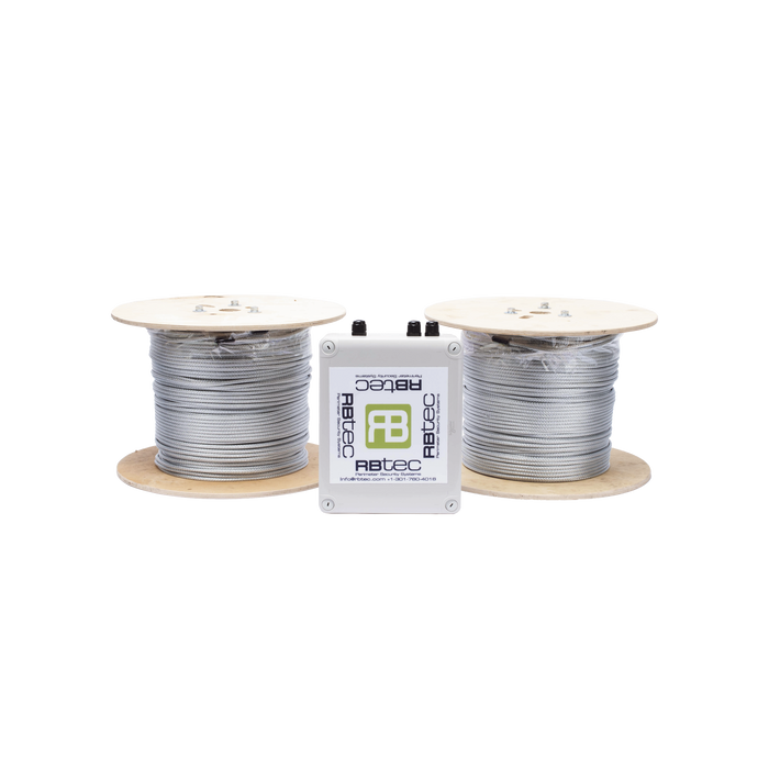 Kit de Cable Sensor Perimetral para Cerca Ciclonicas IRONCLAD / 610 METROS DE PROTECCION / 2 ZONAS; 305 METROS POR ZONA / Sin Falsas Alarmas por Viento / TODO Incluido/ TARJETA LPU400/ Calibración por Software