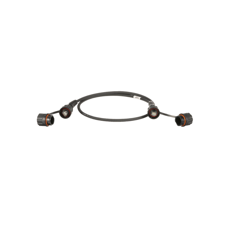 Patch Cord Cat6A IndustrialNet, Blindado S/FTP, Con Plug Industrial y Tapa en Cada Extremo, 1 Metro