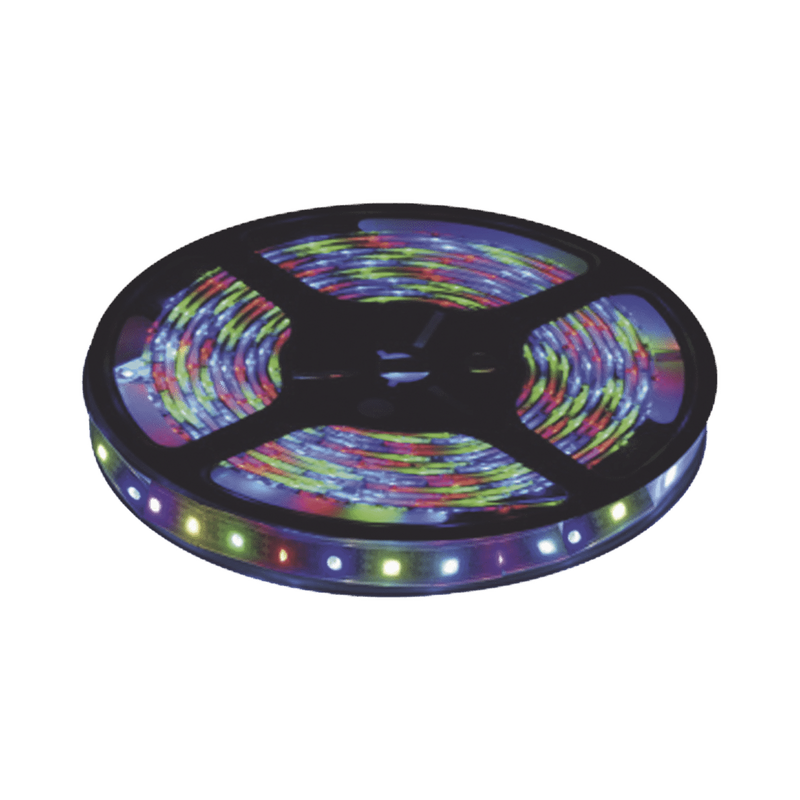 JLTL-5050-IP20-RGB Tira Led  Multicolor de 5 m / Uso Interior / Potencia 22 W / 900 lm/ 12 V CD / IP 20 / Necesario transformador (no incluido)