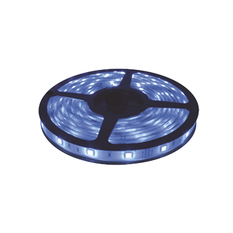 JLTL-5050-IP65 Tira Led de 5 m / Color Azul / Uso Exterior / Potencia 22 W / 900 lm/ 12 V CD / IP 65.