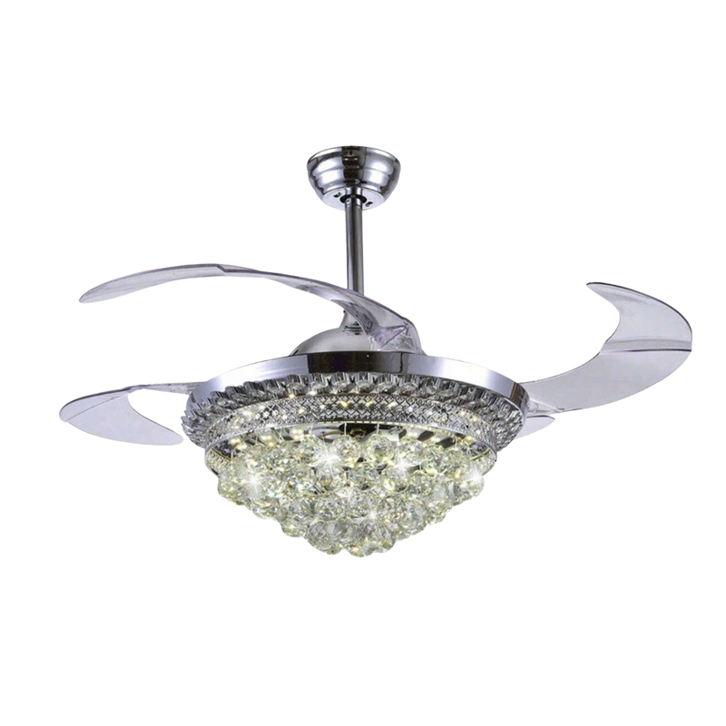 JLV-041 Ventilador de Techo con Luminario LED de  110 V CA 50/60 Hz /  88 W /4500 Lm / 6500 - 4 000 - 2 700 K /3 Tonos de Luz / 1075 mm / 6 Velocidades /No Dimeable.