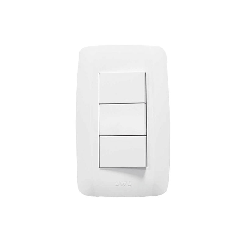 JTL-B72-10 Apagador Escalera Triple de  127 V~60 Hz 10 A/ Color Blanco.