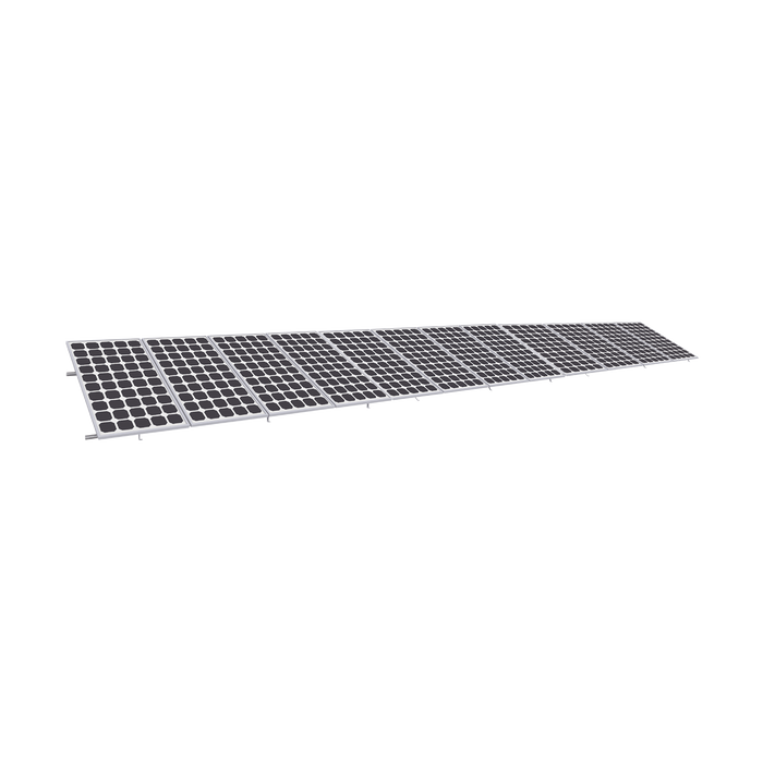 Montaje para Panel Solar, Riel 8 de 5400mm para Módulos con Espesor de 35mm, Velocidad de Viento Máx. 136km/h (20° a 45°)