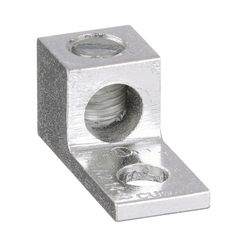 LAMA2-14-C Conector Mecánico de Aluminio, de Un Orificio 1/4 y Un Barril, para Cable de 14 a 2 AWG. 1 Pieza