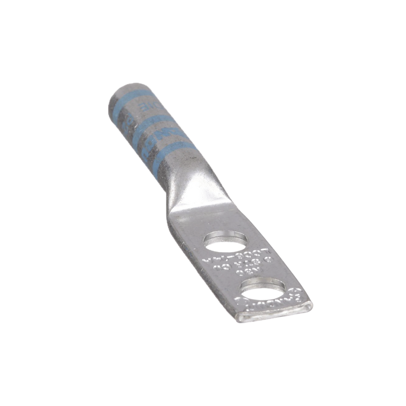 LCC6-14A-L Zapata de compresión LCC6-14A-L para cal. 6 Awg, Doble barreno para tornillo prisionero de 1/4, Espaciado de orificio 16mm, 1 Pz