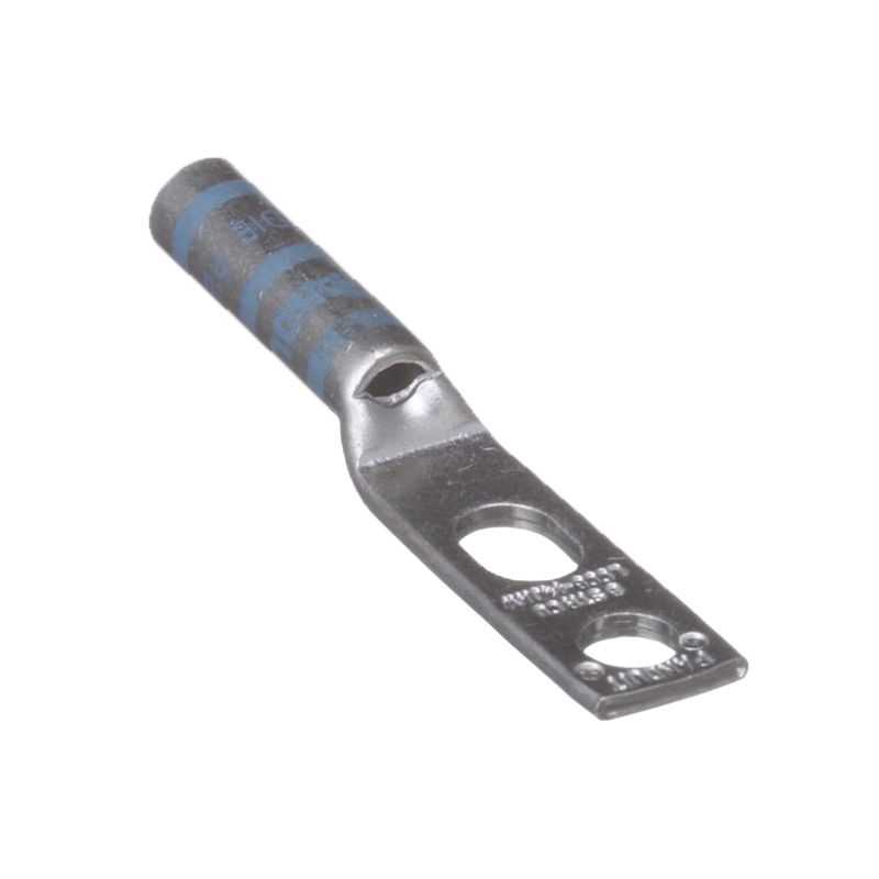 LCC6-14JAW-L Zapata de compresión LCC6-14JAW-l para cal. 6 Awg, Doble barreno para tornillo prisionero de 1/4, 1 pz