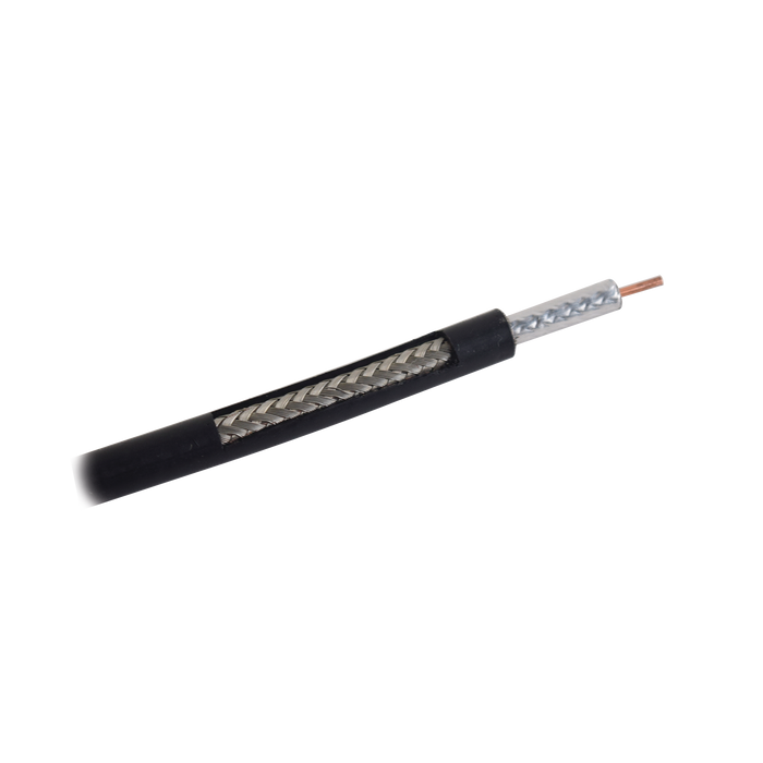 Carrete de 305m, Cable Coaxial RG-58 LMR-195, Baja Pérdida de 50 Ohms, Conductor de Cobre Sólido