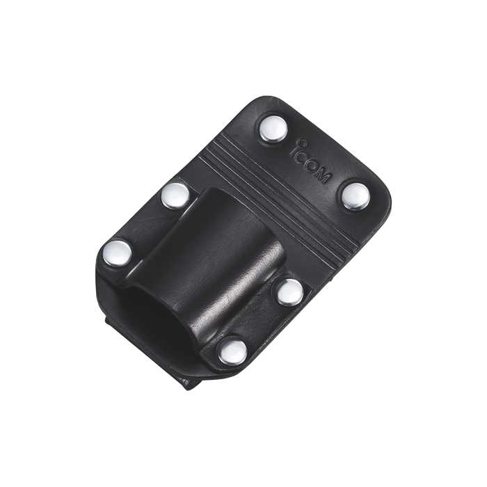 Soporte de piel para radios portátiles con clip.